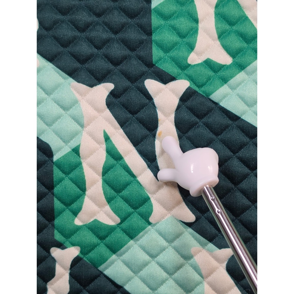 MLB‎ New York Yankees Mens S/M Green Quilted Monogram Short Sleeve Shirt NY Logo - Picture 7 of 9